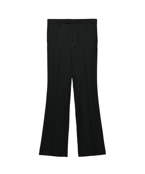 セール】CLASSIC FLARED PANTS WOOL GABARDINE BLACK（スラックス