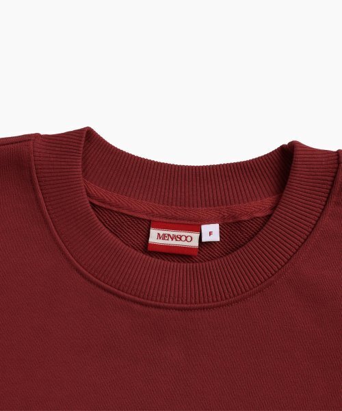 MENASOO(ミナス)の「UNISEX MNS34 APPLIQUE SWEATSHIRT_RED(スウェット・レディース・レッド・F)」の3枚目の写真