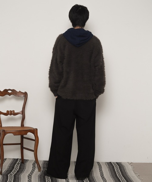 LUCY（ルーシー）の「LUCY/【25年秋冬新作】フェザーニットボタンシャツ（カーディガン/ボレロ・メンズ・ブルー/チャコール・LARGE/MEDIUM）」の6枚目の写真