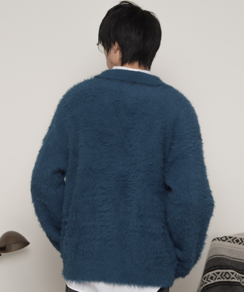 LUCY（ルーシー）の「LUCY/【25年秋冬新作】フェザーニットボタンシャツ（カーディガン/ボレロ・メンズ・ブルー/チャコール・LARGE/MEDIUM）」の11枚目の写真