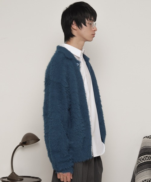 LUCY（ルーシー）の「LUCY/【25年秋冬新作】フェザーニットボタンシャツ（カーディガン/ボレロ・メンズ・ブルー/チャコール・LARGE/MEDIUM）」の12枚目の写真