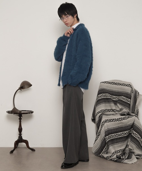 LUCY（ルーシー）の「LUCY/【25年秋冬新作】フェザーニットボタンシャツ（カーディガン/ボレロ・メンズ・ブルー/チャコール・LARGE/MEDIUM）」の14枚目の写真