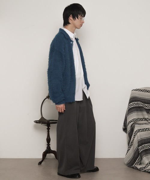 LUCY（ルーシー）の「LUCY/【25年秋冬新作】フェザーニットボタンシャツ（カーディガン/ボレロ・メンズ・ブルー/チャコール・LARGE/MEDIUM）」の16枚目の写真