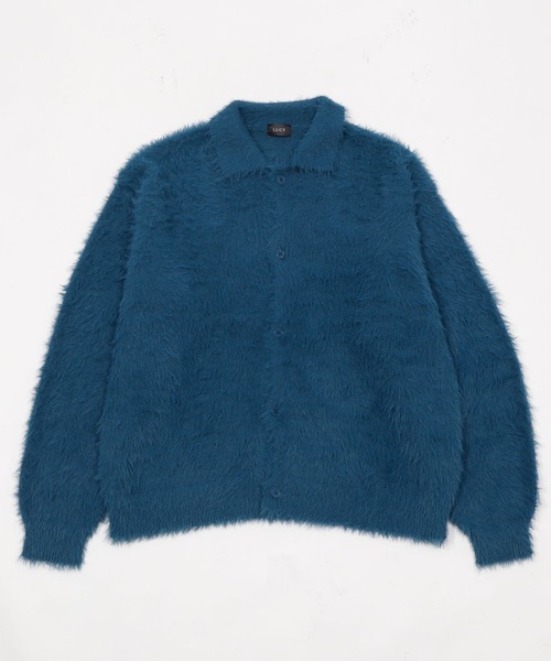 LUCY（ルーシー）の「LUCY/【25年秋冬新作】フェザーニットボタンシャツ（カーディガン/ボレロ・メンズ・ブルー/チャコール・LARGE/MEDIUM）」の17枚目の写真