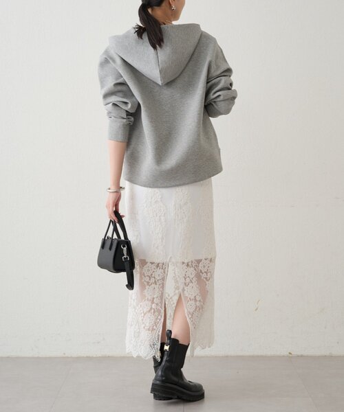 LOUNGEDRESS（ラウンジドレス）の「ポンチパーカー（パーカー・レディース・ライトグレー/ネイビー/オフホワイト・FREE）」の20枚目の写真