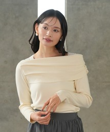 TRUDEA（トルディア）の「アシメオフショルレース使いニット（ニット/セーター）」