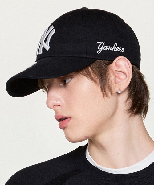 MLB（メジャーリーグベースボール）の「【日本未入荷】MLB KOREA シグネチャー アンストラクチャーボールキャップ NYヤンキース LAドジャース（キャップ・レディース・ベージュ/ブラック/ワイン/グリーン/スカイブルー/ブルー・FREE）」の2枚目の写真