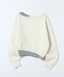 JEANASIS | アシメレイヤーバイカラープルオーバー/640713(ニット/セーター)