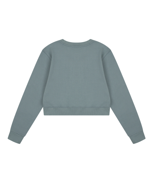 HYEYEONG KIM(ヘヨン キム)の「ロゴクロップスウェットシャツ-スティールブルー(スウェット・レディース・その他・SMALL/MEDIUM/LARGE)」の2枚目の写真
