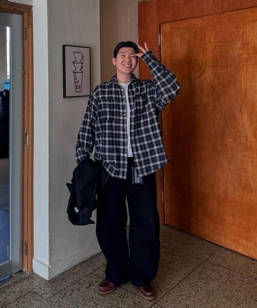KANEITEI(カネイテイ)の「OVER FIT VINTAGE POCKET CHECK SHIRT (NAVY)(シャツ/ブラウス・レディース・ネイビー・MEDIUM/LARGE/X-LARGE)」の14枚目の写真