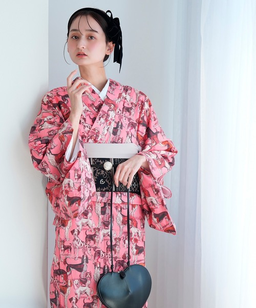 utatane（ウタタネ）の「着物 単衣 ニコアンティーク ドッグ・エキスポ