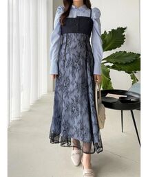 MERCURYDUO | アシメビスチェドッキングパワショルシャツワンピース(ワンピース)