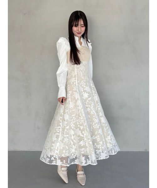 MERCURYDUO(マーキュリーデュオ)の「アシメビスチェドッキングパワショルシャツワンピース(ワンピース・レディース・ブルー/ブラック/ベージュ・MEDIUM/SMALL)」の11枚目の写真