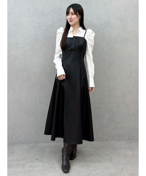 MERCURYDUO(マーキュリーデュオ)の「アシメビスチェドッキングパワショルシャツワンピース(ワンピース・レディース・ブルー/ブラック/ベージュ・MEDIUM/SMALL)」の19枚目の写真