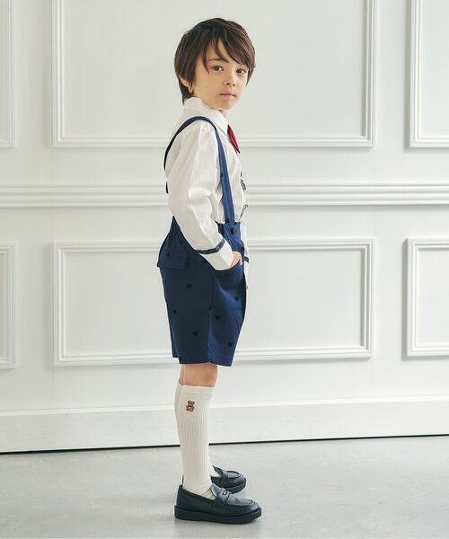 apres les cours(アプレレクール)の「tiny bear フォーマルハイソックス(ソックス/靴下・キッズ・ブラック/アイボリー・12/15 /18/21)」の12枚目の写真