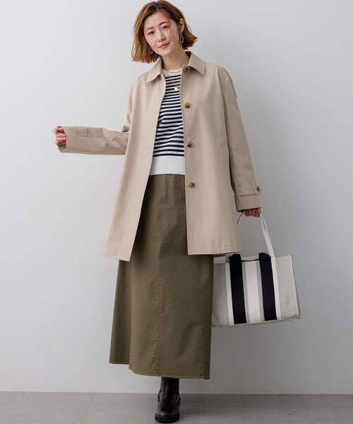 エアータンブラー TCギャバジン ステンカラーコート（ステンカラー