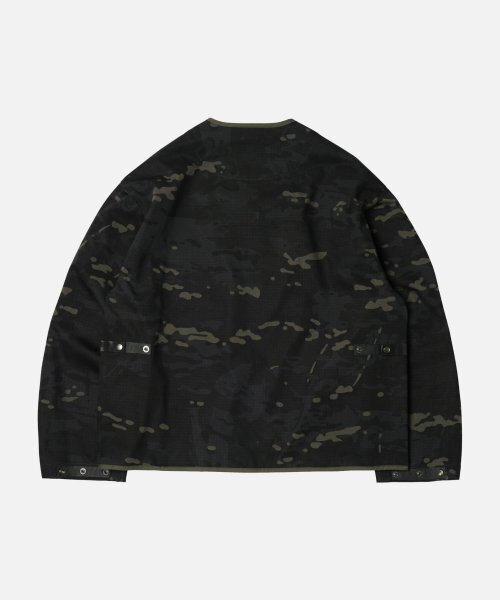 ROUND ZIP UP CARDIGAN _ BLACK MULTICAM（カーディガン/ボレロ