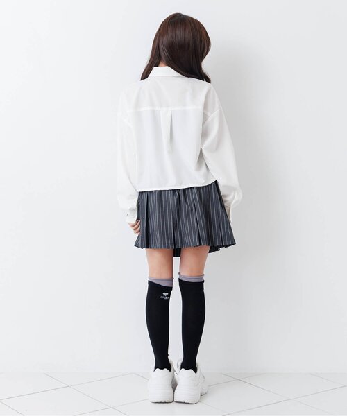 algy（アルジー）の「【セレモニー対応】シャツ&ネクタイセット（シャツ/ブラウス・キッズ・ブラック/オフホワイト・160/150/140/130）」の6枚目の写真