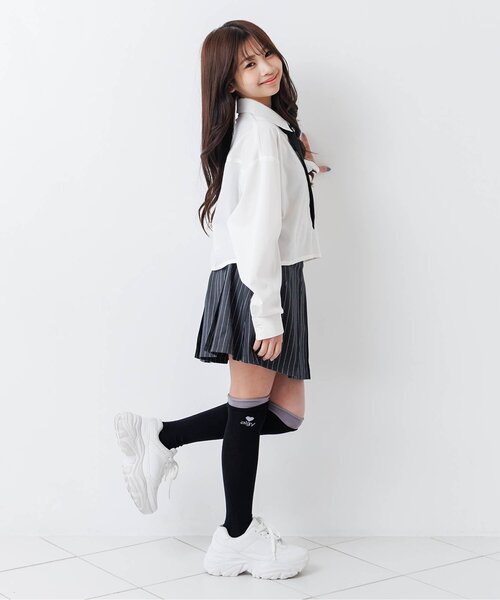 algy（アルジー）の「【セレモニー対応】シャツ&ネクタイセット（シャツ/ブラウス・キッズ・ブラック/オフホワイト・160/150/140/130）」の7枚目の写真