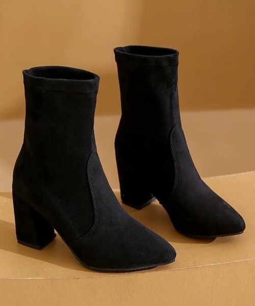 Miniministore(ミニミニストア)の「ショートブーツ スエードストレッチブーツ(ブーツ・レディース・ベージュ/ブラウン/ブラック・24.0cm/22.5cm/23.5cm/24.5cm/23.0cm)」の16枚目の写真