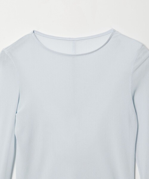 EMMEL REFINES（エメルリファインズ）の「＜EMMEL REFINES＞EM ソフトチュール シアークルーネック（Tシャツ/カットソー・レディース・ライトブルー/ブラック/ホワイト・FREE）」の14枚目の写真