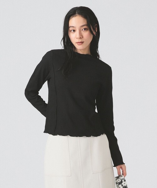 Ray BEAMS（レイビームス）の「シュリンク メロー センターシーム Tシャツ（Tシャツ/カットソー・レディース・ブラック/ブルー/オフホワイト・ONE SIZE）」の2枚目の写真