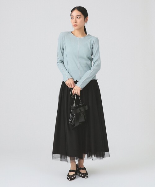 Ray BEAMS（レイビームス）の「シュリンク メロー センターシーム Tシャツ（Tシャツ/カットソー・レディース・ブラック/ブルー/オフホワイト・ONE SIZE）」の15枚目の写真