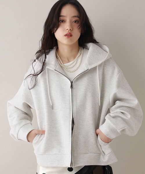 RAGEBLUE（レイジブルー）の「Wジップ/ポンチショートパーカー（パーカー・レディース・ライトパープル/オフホワイト/ブラック・FREE）」の7枚目の写真