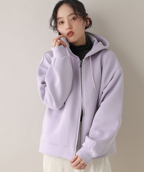 RAGEBLUE（レイジブルー）の「Wジップ/ポンチショートパーカー（パーカー・レディース・ライトパープル/オフホワイト/ブラック・FREE）」の16枚目の写真