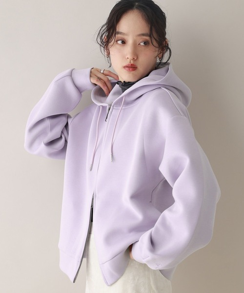 RAGEBLUE（レイジブルー）の「Wジップ/ポンチショートパーカー（パーカー・レディース・ライトパープル/オフホワイト/ブラック・FREE）」の17枚目の写真