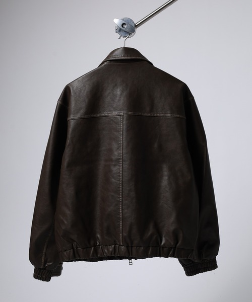Jungle Storm（ジャングルストーム）の「JUNGLE STORM ヴィンテージ加工PU ジップGジャン（デニムジャケット・メンズ・ブラック/ブラウン・M/L）」の10枚目の写真