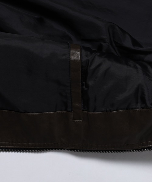 Jungle Storm（ジャングルストーム）の「JUNGLE STORM ヴィンテージ加工PU ジップGジャン（デニムジャケット・メンズ・ブラック/ブラウン・M/L）」の13枚目の写真