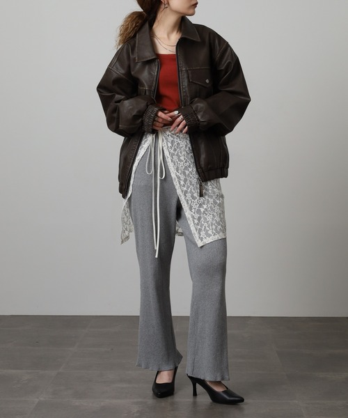 Jungle Storm（ジャングルストーム）の「JUNGLE STORM ヴィンテージ加工PU ジップGジャン（デニムジャケット・メンズ・ブラック/ブラウン・M/L）」の21枚目の写真