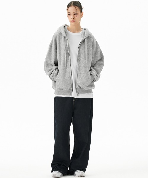 MAHAGRID(マハグリッド)の「『mahagrid/マハグリッド』 PRAY APPLIQUE CROP ZIP UP HOODIE/プレイ短丈ジップアップパーカー(スウェット・レディース・ブラック/チャコールグレー/グレー・FREE)」の13枚目の写真