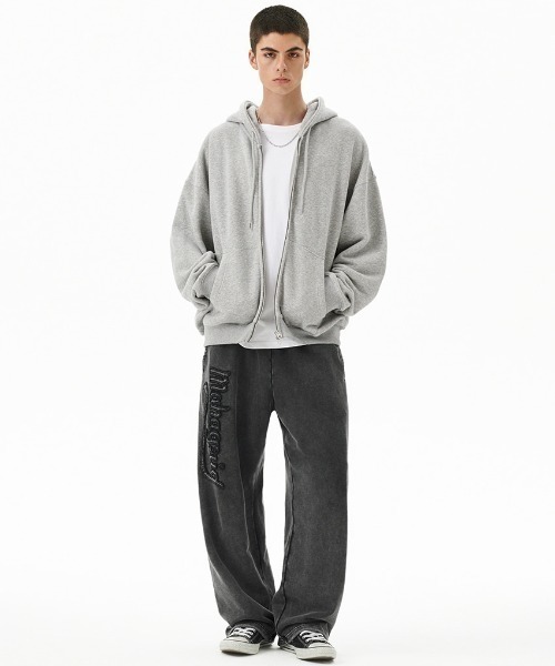 MAHAGRID(マハグリッド)の「『mahagrid/マハグリッド』 PRAY APPLIQUE CROP ZIP UP HOODIE/プレイ短丈ジップアップパーカー(スウェット・レディース・ブラック/チャコールグレー/グレー・FREE)」の15枚目の写真