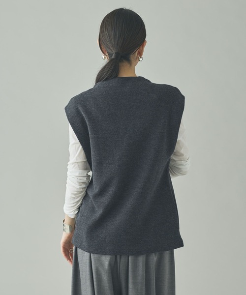 カレンソロジー☆MANTECO ベストのみ　ネイビー Curensology/カレンソロジー｜羽織るだけで旬のスタイリングが完成する