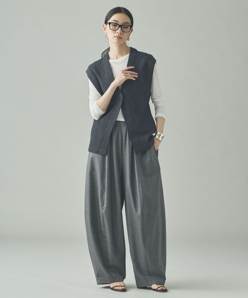 Curensology（カレンソロジー）の「Curensology(カレンソロジー)/マスキュリンニットベスト（ベスト・レディース・ブラック/グレー・FREE）」の6枚目の写真