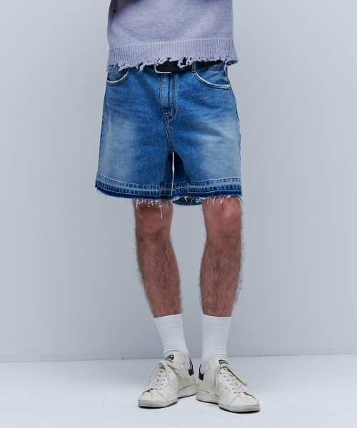 ANYTIME LOREAK(エニタイムロレーク)の「PEONY DENIM SHORTS - BLUE(その他パンツ・レディース・その他・SMALL/LARGE)」の1枚目の写真
