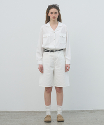 BERMUDA DENIM PANTS - WHITE