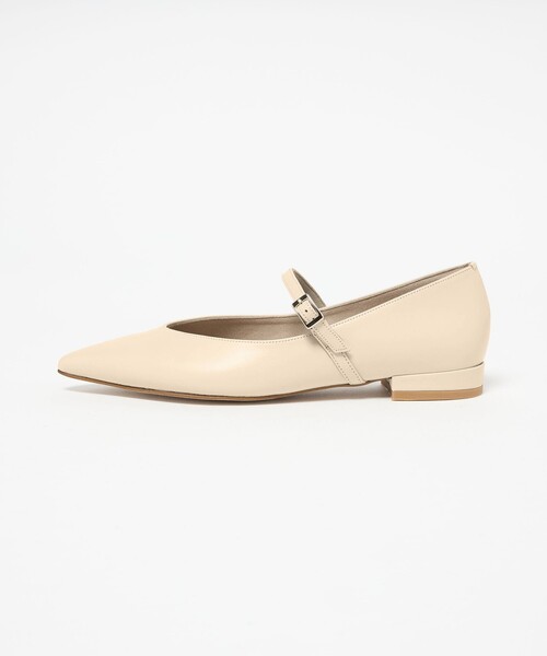 ODETTE E ODILE（オデットエオディール）の「【WEB限定】ポインテッド ストラップ フラット20■↓↑（パンプス・レディース・オフホワイト/ブラック/ネイビー・22cm/22.5cm/23cm/23.5cm/24cm/24.5cm/25cm）」の2枚目の写真