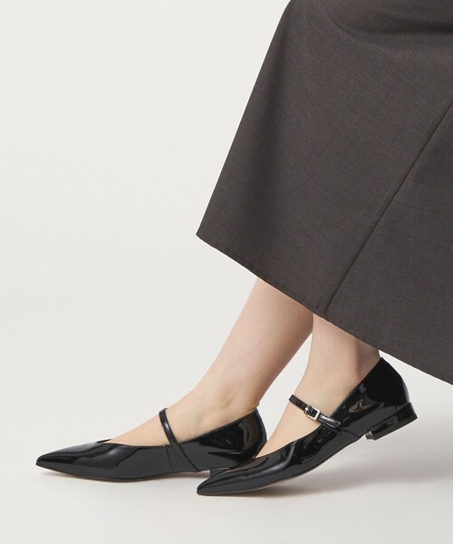 ODETTE E ODILE（オデットエオディール）の「【WEB限定】ポインテッド ストラップ フラット20■↓↑（パンプス・レディース・オフホワイト/ブラック/ネイビー・22cm/22.5cm/23cm/23.5cm/24cm/24.5cm/25cm）」の8枚目の写真