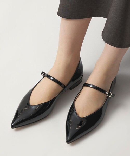 ODETTE E ODILE（オデットエオディール）の「【WEB限定】ポインテッド ストラップ フラット20■↓↑（パンプス・レディース・オフホワイト/ブラック/ネイビー・22cm/22.5cm/23cm/23.5cm/24cm/24.5cm/25cm）」の9枚目の写真