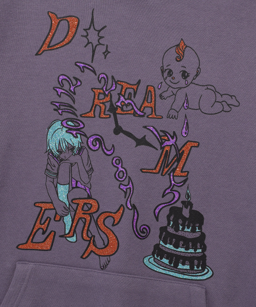 NICE GHOST CLUB（ナイスゴーストクラブ）の「DREAMERS HOODIE_PURPLE(NG2EFUM404A)（パーカー・レディース・その他・S/M/L）」の4枚目の写真