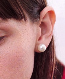 anq.」K10 ペアシェイプ ダイヤモンドパヴェピアス（ピアス（両耳用