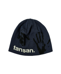 TANSANMAGNESIUM | ジャカードハンドグリップビーニー（ネイビー）(ニットキャップ/ビーニー)