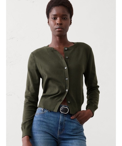 BANANA REPUBLIC FACTORY STORE(バナナリパブリック ファクトリーストア)の「BANANA REPUBLIC FACTORY STORE クラウドソフト クルーネック カーディガンセーター(カーディガン/ボレロ・レディース・ブルー/グリーン/ブラック・XS/S/M/L)」の1枚目の写真