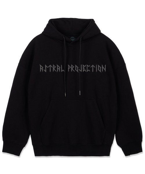 ASTRAL PROJECTION（アストラルプロジェクション）の「エイシェントモンク オーバーサイズ ワイドショルダー フードパーカー_ブラック（パーカー・メンズ・その他・LARGE/MEDIUM/X-LARGE/XX-LARGE）」の2枚目の写真