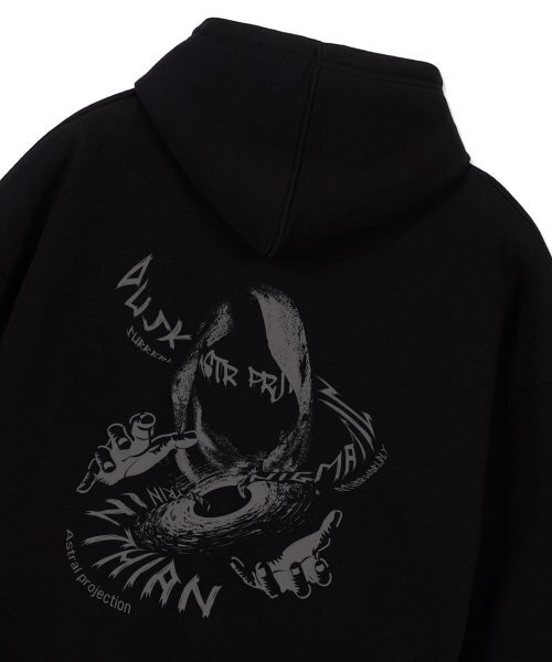 ASTRAL PROJECTION（アストラルプロジェクション）の「エイシェントモンク オーバーサイズ ワイドショルダー フードパーカー_ブラック（パーカー・メンズ・その他・LARGE/MEDIUM/X-LARGE/XX-LARGE）」の5枚目の写真