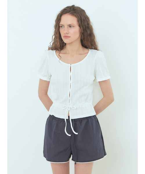 ETMON(エトモン)の「Eyelet Cotton Blouse White(シャツ/ブラウス・レディース・その他・FREE)」の1枚目の写真