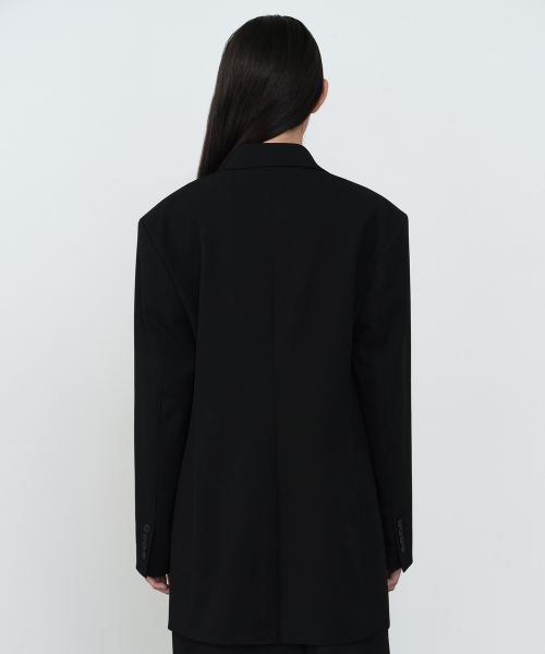 MUSINSA STANDARD WOMAN（ムシンサスタンダードウーマン）の「ウィメンズダブルブレストロングブレザー[ブラック]（テーラードジャケット・レディース・その他・SMALL/MEDIUM/LARGE/X-SMALL）」の19枚目の写真